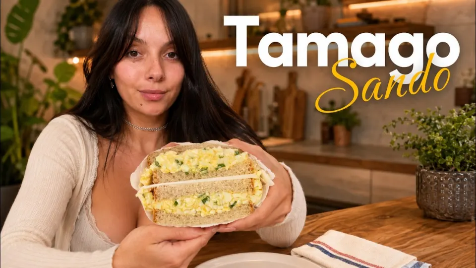 Sándwich Japonés viral que hacés con 5 ingredientes en 15 minutos (Tamago Sando)