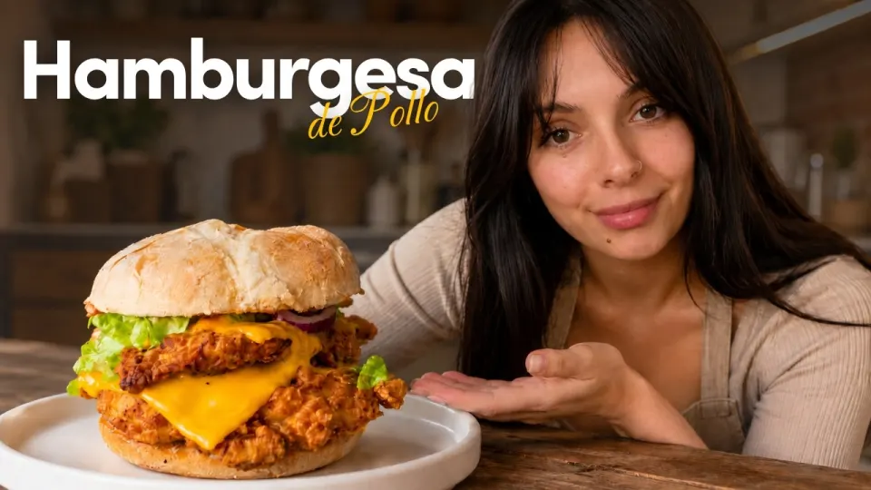 Hamburguesa de Pollo Casera Crujiente: receta fácil con sweet chili mayo casera