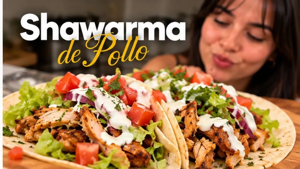 Shawarma de Pollo Casero: con comino, pimentón y salsa de yogur que lo hace diferente 