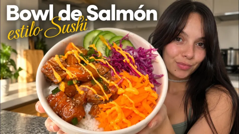 Cómo Hacer Bowl de Salmón Estilo Sushi (Poke Bowl): con mayonesa spicy en 20 minutos