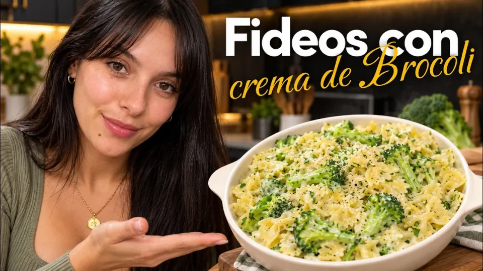 Fideos con Crema de Brócoli: la salsa verde que convierte el brócoli en el ingrediente favorito